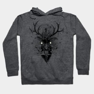 Moth Eaten Deer Head - One Color Hoodie